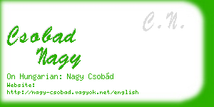 csobad nagy business card